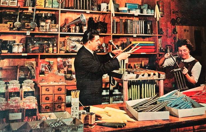 The Latch String - Vintage Postcard (newer photo)